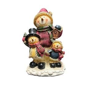 Tii Collections Resin Snowman Family Holiday Christmas Figurine‎